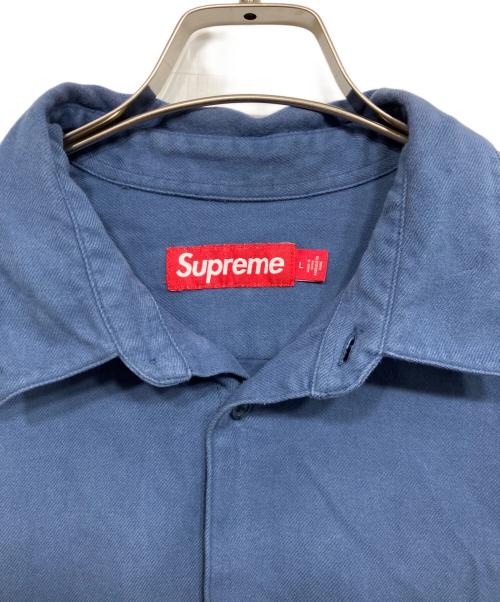 SUPREME（シュプリーム）Supreme (シュプリーム) Flannel Shirt ブルー(Dark Slate) サイズ:Lの古着・服飾アイテム