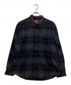 SUPREMEシュプリーム）の古着「Shadow Plaid Flannel Shirt」｜グレー×ブラック