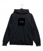 Y-3ワイスリー）の古着「SQUARE LOGO HOODIE」｜ブラック