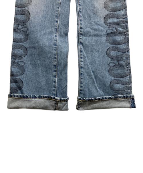 Hysteric Glamour（ヒステリックグラマー）Hysteric Glamour (ヒステリックグラマー) SNAKE LOOPフレアデニムパンツ インディゴ サイズ:Ｗ28の古着・服飾アイテム