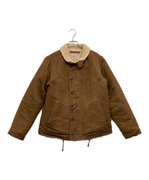 Stevenson Overall Co.（スティーブンソンオーバーオール）Stevenson Overall Co. (スティーブンソンオーバーオール) N-1 デッキジャケット ブラウン サイズ:38の古着・服飾アイテム