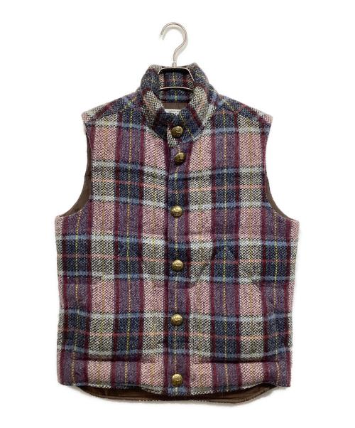 Harris Tweed（ハリスツイード）Harris Tweed (ハリスツイード) JOURNAL STANDARD (ジャーナルスタンダード) ダウンベスト ネイビー サイズ:Lの古着・服飾アイテム