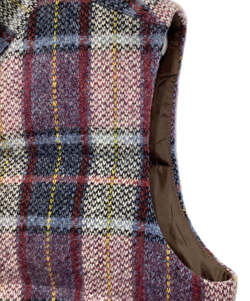 Harris Tweed（ハリスツイード）Harris Tweed (ハリスツイード) JOURNAL STANDARD (ジャーナルスタンダード) ダウンベスト ネイビー サイズ:Lの古着・服飾アイテム