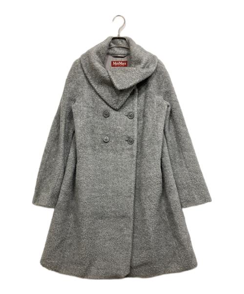 Max Mara Studio（マックスマーラ ストゥディオ）Max Mara Studio (マックスマーラ ストゥディオ) ダブルブレストシャギーコート グレー サイズ:42の古着・服飾アイテム