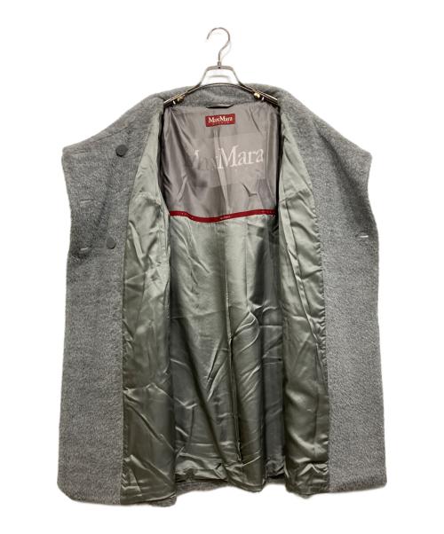 Max Mara Studio（マックスマーラ ストゥディオ）Max Mara Studio (マックスマーラ ストゥディオ) ダブルブレストシャギーコート グレー サイズ:42の古着・服飾アイテム