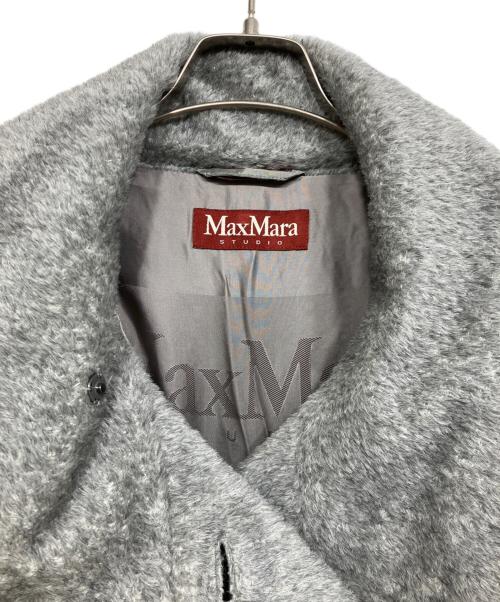 Max Mara Studio（マックスマーラ ストゥディオ）Max Mara Studio (マックスマーラ ストゥディオ) ダブルブレストシャギーコート グレー サイズ:42の古着・服飾アイテム