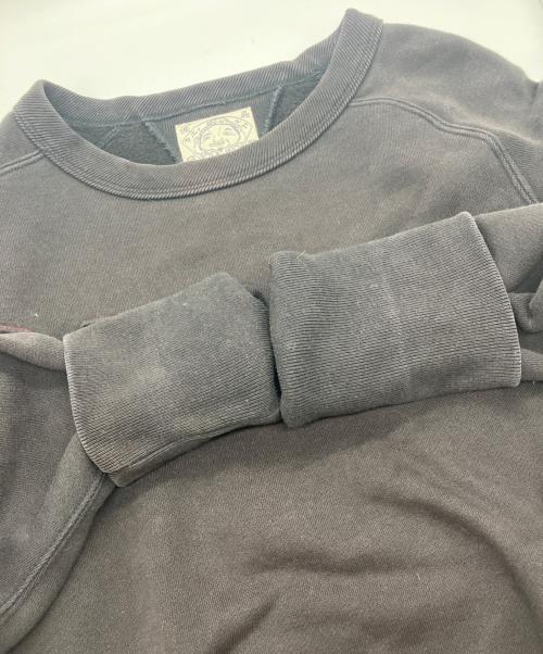 EVISU（エヴィス）EVISU (エヴィス) ラグランスリーブスウェット ブラック サイズ:36の古着・服飾アイテム