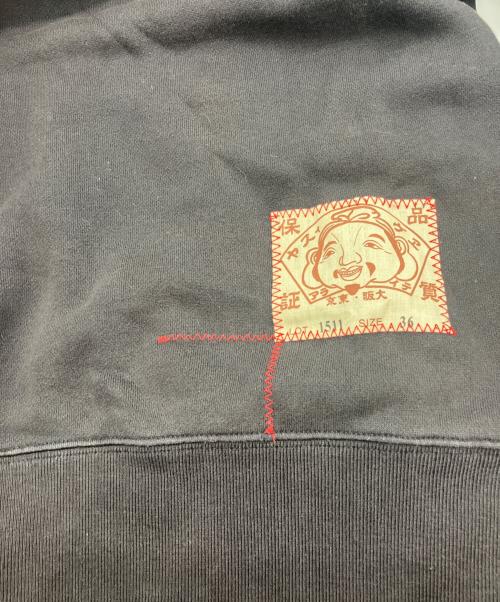 EVISU（エヴィス）EVISU (エヴィス) ラグランスリーブスウェット ブラック サイズ:36の古着・服飾アイテム