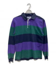 LAND'S END（ランズエンド）の古着「90sラガーシャツ　USA製」｜ネイビー×パープル