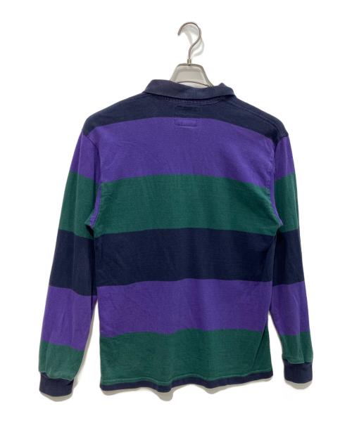 LAND'S END（ランズエンド）LAND'S END (ランズエンド) 90sラガーシャツ　USA製 ネイビー×パープル サイズ:Mの古着・服飾アイテム