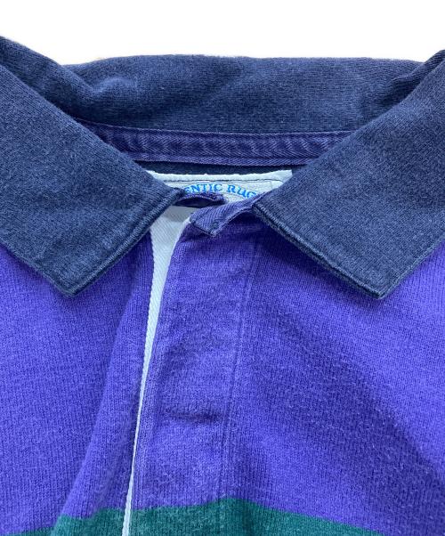 LAND'S END（ランズエンド）LAND'S END (ランズエンド) 90sラガーシャツ　USA製 ネイビー×パープル サイズ:Mの古着・服飾アイテム