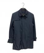 BURBERRY BLACK LABELバーバリーブラックレーベル）の古着「裏ノバチェックステンカラーコート」｜ネイビー