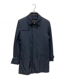 BURBERRY BLACK LABEL（バーバリーブラックレーベル）の古着「裏ノバチェックステンカラーコート」｜ネイビー
