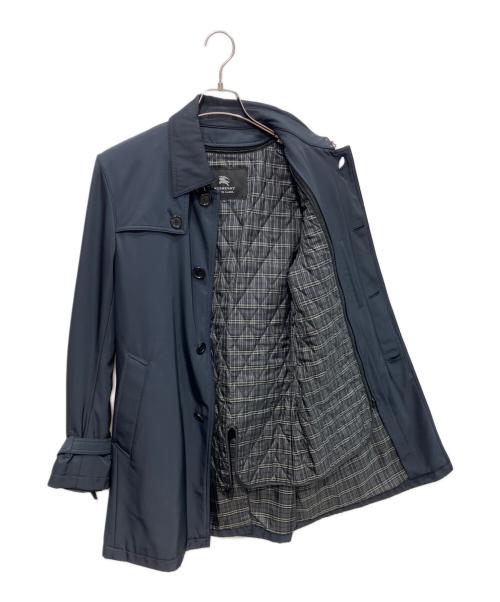 BURBERRY BLACK LABEL（バーバリーブラックレーベル）BURBERRY BLACK LABEL (バーバリーブラックレーベル) 裏ノバチェックステンカラーコート ネイビー サイズ:Mの古着・服飾アイテム