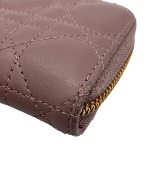 Christian Dior（クリスチャン ディオール）Christian Dior (クリスチャン ディオール) レディディオール カナージュ ボイジャー スモールジップコインケース ピンク サイズ:-の古着・服飾アイテム