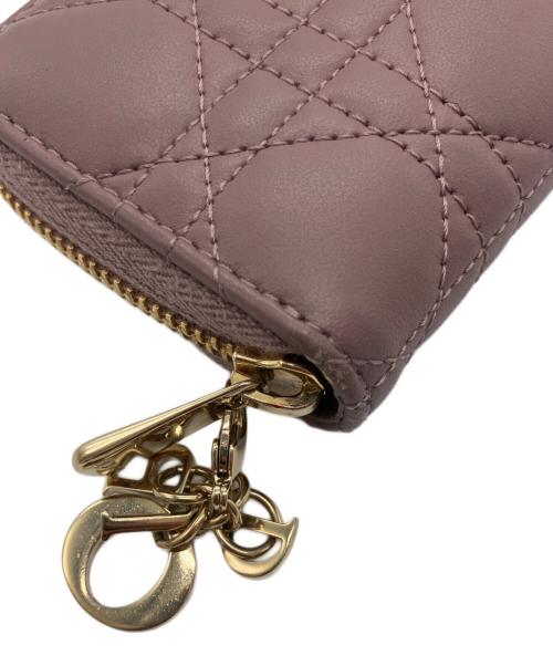 Christian Dior（クリスチャン ディオール）Christian Dior (クリスチャン ディオール) レディディオール カナージュ ボイジャー スモールジップコインケース ピンク サイズ:-の古着・服飾アイテム