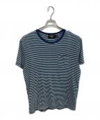 RRLダブルアールエル）の古着「ボーダーTシャツ」｜インディゴ×ホワイト