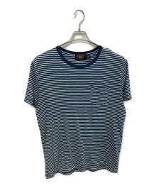 RRL（ダブルアールエル）の古着「ボーダーTシャツ」｜インディゴ×ホワイト