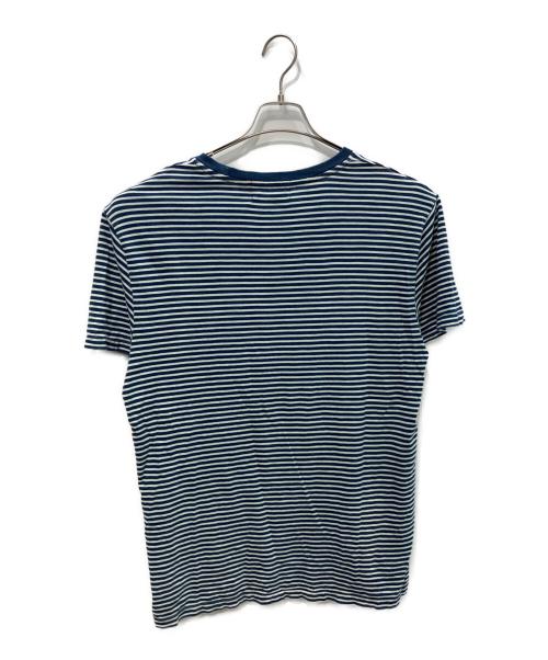 RRL（ダブルアールエル）RRL (ダブルアールエル) ボーダーTシャツ インディゴ×ホワイト サイズ:Lの古着・服飾アイテム