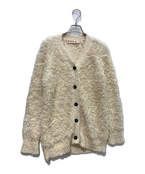MARNI（マルニ）MARNI (マルニ) シャギーカーディガン ホワイト サイズ:36の古着・服飾アイテム