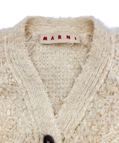 MARNI（マルニ）MARNI (マルニ) シャギーカーディガン ホワイト サイズ:36の古着・服飾アイテム