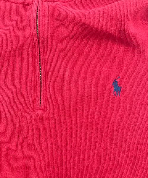 POLO RALPH LAUREN（ポロ・ラルフローレン）POLO RALPH LAUREN (ポロ・ラルフローレン) ハーフジップニット レッド サイズ:Mの古着・服飾アイテム