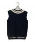 FRED PERRY (フレッドペリー) Striped Trim V-Neck Tank Vest ホワイト×ブラック サイズ:M：5000円