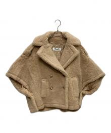 MaxMara（マックスマーラ）の古着「テディベアケープジャケット 白タグ」｜ベージュ