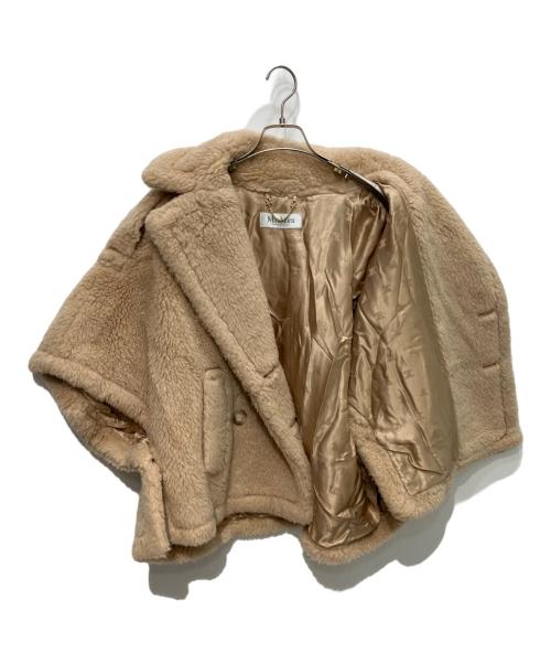 MaxMara（マックスマーラ）MaxMara (マックスマーラ) テディベアケープジャケット 白タグ ベージュ サイズ:Sの古着・服飾アイテム