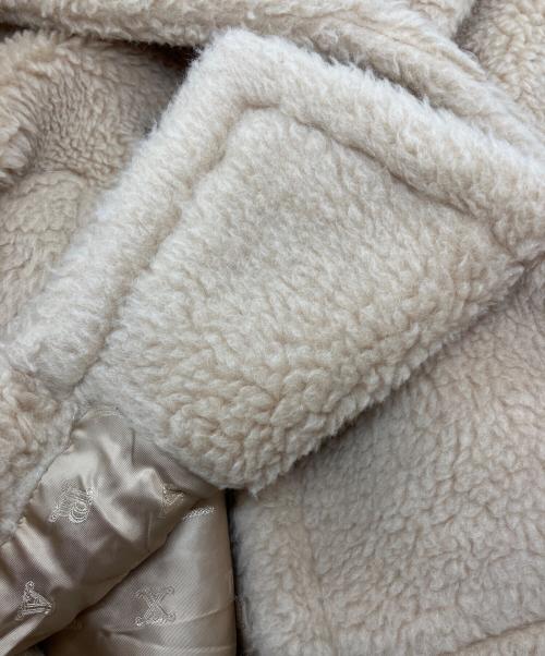 MaxMara（マックスマーラ）MaxMara (マックスマーラ) テディベアケープジャケット 白タグ ベージュ サイズ:Sの古着・服飾アイテム