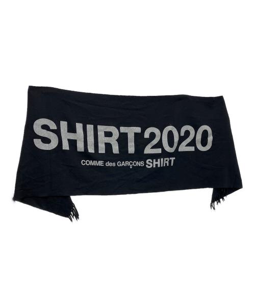 COMME des GARCONS SHIRT（コムデギャルソンシャツ）COMME des GARCONS SHIRT (コムデギャルソンシャツ) Wool Cloth On Logo Print マフラー ブラック サイズ:-の古着・服飾アイテム