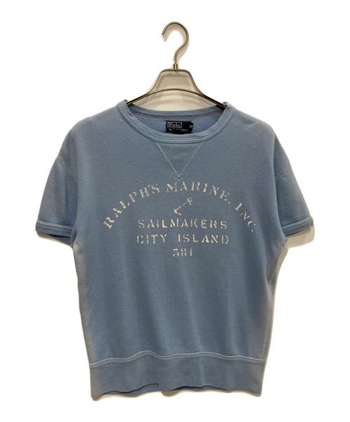 POLO RALPH LAUREN（ポロ・ラルフローレン）POLO RALPH LAUREN (ポロ・ラルフローレン) S/S前Vスウェット ブルー サイズ:Mの古着・服飾アイテム