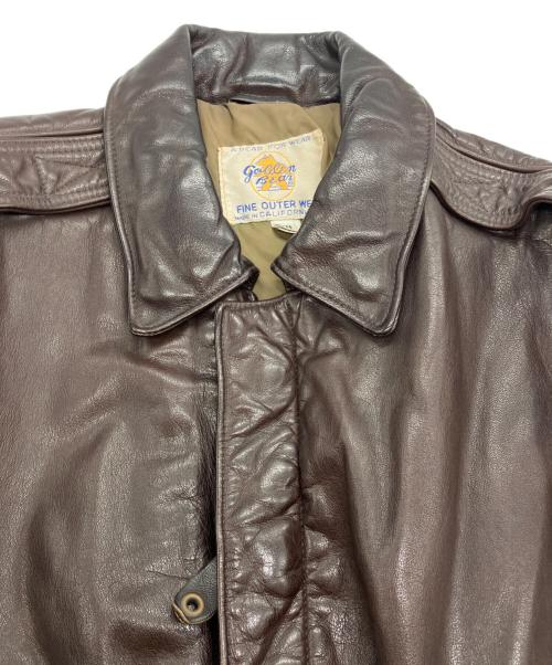 Golden Bear（ゴールデンベア）Golden Bear (ゴールデンベア) 70’S-80'S A-2フライトジャケット　USA製 ブラウン サイズ:38 1/2の古着・服飾アイテム