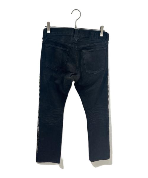 RRL（ダブルアールエル）RRL (ダブルアールエル) スタッズデニムパンツ　USA製  ブラック サイズ:28×30の古着・服飾アイテム