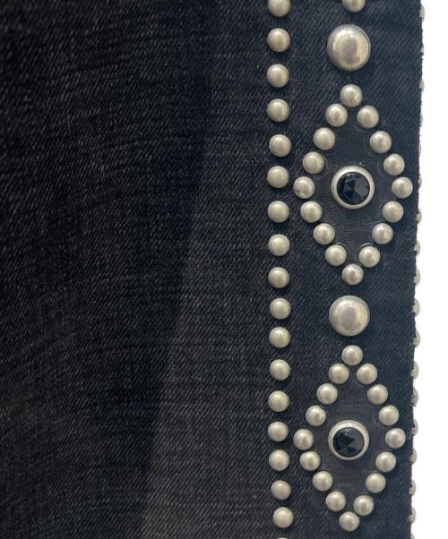 RRL（ダブルアールエル）RRL (ダブルアールエル) スタッズデニムパンツ　USA製  ブラック サイズ:28×30の古着・服飾アイテム