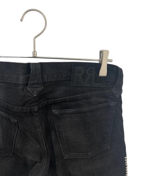 RRL（ダブルアールエル）RRL (ダブルアールエル) スタッズデニムパンツ　USA製  ブラック サイズ:28×30の古着・服飾アイテム