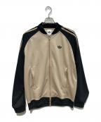 adidasアディダス）の古着「ルーズ メッシュ トラックトップ」｜ベージュ