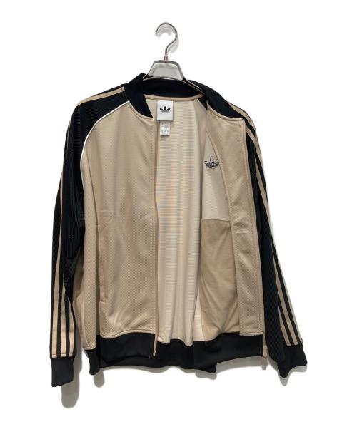 adidas（アディダス）adidas (アディダス) ルーズ メッシュ トラックトップ ベージュ サイズ:Lの古着・服飾アイテム
