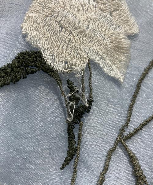 GRACE CONTINENTAL（（グレースコンチネンタル）GRACE CONTINENTAL (グレースコンチネンタル) フラワー刺繍レースワンピース ブルー サイズ:38の古着・服飾アイテム