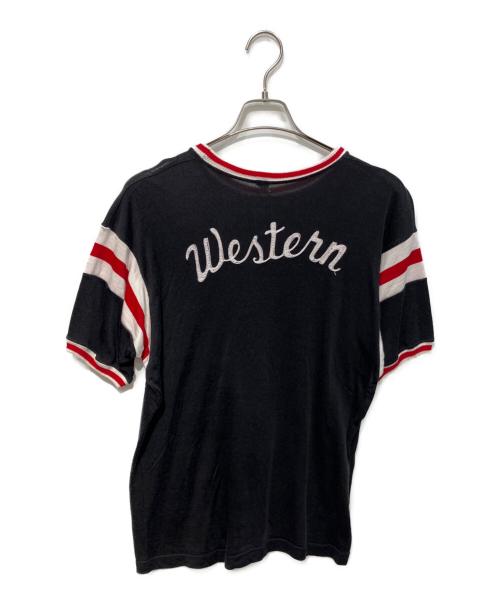 RUSSELL SOUTHERN（ラッセルサザン）russell southern (ラッセルサザン) 60’S S/Sニット　USA製 ブラック サイズ:Lの古着・服飾アイテム