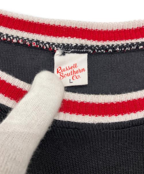 RUSSELL SOUTHERN（ラッセルサザン）russell southern (ラッセルサザン) 60’S S/Sニット　USA製 ブラック サイズ:Lの古着・服飾アイテム
