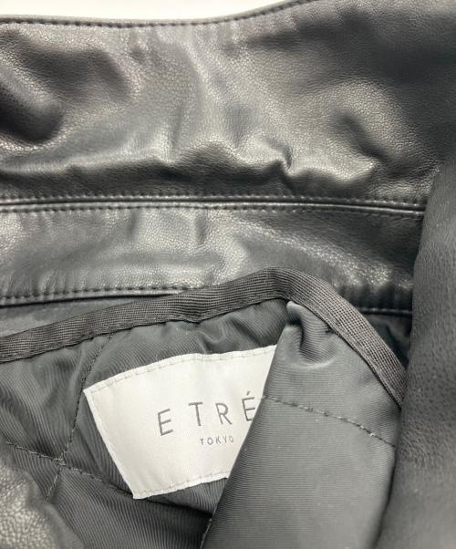 ETRE TOKYO（エトレトウキョウ）ETRE TOKYO (エトレトウキョウ) フェイクレザーオーバーサイズブルゾン ブラック サイズ:Sの古着・服飾アイテム