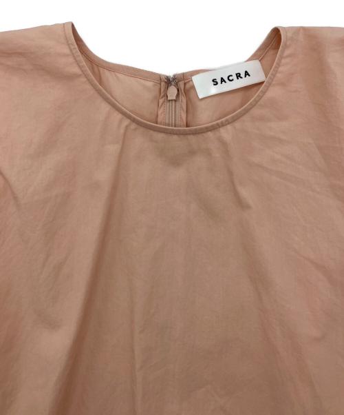 SACRA（サクラ）SACRA (サクラ) COTTON LINEN TYPEWRITER TOP   123212071 ピンク サイズ:38の古着・服飾アイテム