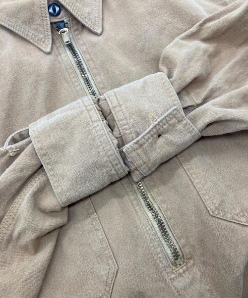 ATLAST & CO（アットラスト）ATLAST & CO (アットラスト) ハーフジップシャツ ベージュ サイズ:14 1/2の古着・服飾アイテム