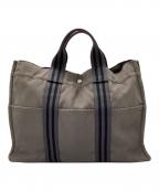 HERMESエルメス）の古着「トートバッグ　	エールライン」｜グレー