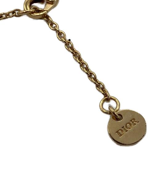 Christian Dior（クリスチャン ディオール）Christian Dior (クリスチャン ディオール) CDラインストーンネックレス ゴールドカラー サイズ:-の古着・服飾アイテム