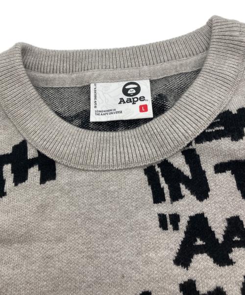 Aape BY A BATHING APE（エーエイプ バイ アベイシングエイプ）Aape BY A BATHING APE (エーエイプ バイ アベイシングエイプ) CREW NECK KNIT グレー サイズ:L 未使用品の古着・服飾アイテム