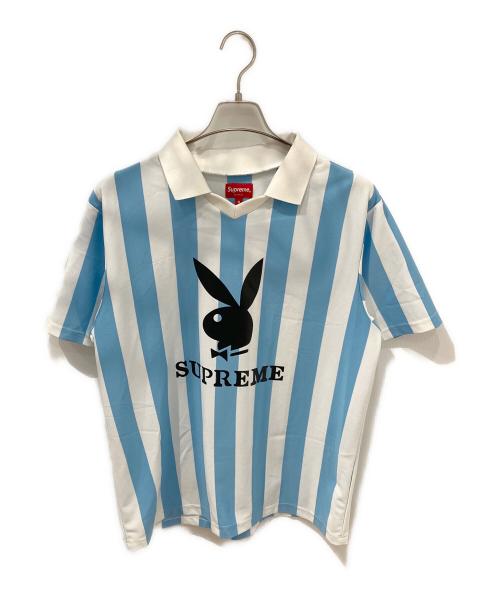 SUPREME（シュプリーム）Supreme (シュプリーム) PLAY BOY (プレイボーイ) SOCCER JERSEY  18SS ブルー サイズ:Mの古着・服飾アイテム