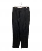 Yohji Yamamoto pour hommeヨウジヤマモト プールオム）の古着「赤ボタン ステッチデザインパンツ　HY-P47-801」｜ブラック