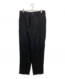 Yohji Yamamoto pour homme（ヨウジヤマモト プールオム）の古着「赤ボタン ステッチデザインパンツ　HY-P47-801」｜ブラック
